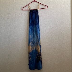 Cute Sun Dress size Medium, Jersey material, built in necklace